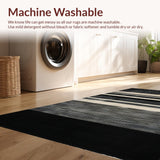 Ultra Soft Area Rug, Non Slip, Stain Resistant, Washable Area Rugs for Living Room, Bedroom, Minimalist Graphic Animal Theme(Black)
