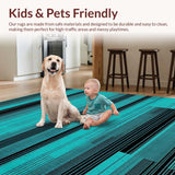 Modern Abstract Teal and Black(Blue)
