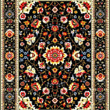 Striking Geometric Floral Overlay(Black)