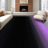 Ultra Soft Area Rug, Non Slip, Stain Resistant, Washable Area Rugs for Living Room, Bedroom, Contemporary Black Purple Fusion(Purple)