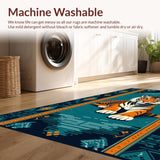 Ultra Soft Area Rug, Non Slip, Stain Resistant, Washable Area Rugs for Living Room, Bedroom, Vibrant Soft Animal Aesthetic(Blue)