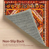 Ultra Soft Area Rug, Non Slip, Stain Resistant, Washable Area Rugs for Living Room, Bedroom, Charming Vintage Inspired Weave(Orange)
