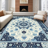 Ultra Soft Area Rug, Non Slip, Stain Resistant, Washable Area Rugs for Living Room, Bedroom, Rustic Floral Mandala Inspiration(White)
