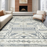 Ultra Soft Area Rug, Non Slip, Stain Resistant, Washable Area Rugs for Living Room, Bedroom, Stylish Minimalist Ogee Arrangement(Gray)