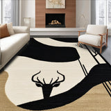 Ultra Soft Area Rug, Non Slip, Stain Resistant, Washable Area Rugs for Living Room, Bedroom, Non-Slip Wildlife Rug for Minimalist Spaces(Beige)