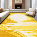 Chic Abstract Wavy Lines Aesthetic(Yellow)