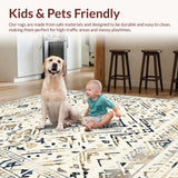 Artistic Off White Curvilinear Design(Beige)