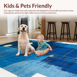 Elegant Stained Glass Inspired Motif(Blue)