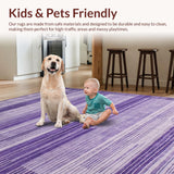 Ultra Soft Area Rug, Non Slip, Stain Resistant, Washable Area Rugs for Living Room, Bedroom, Luxurious Cozy Shag Appeal(Purple)