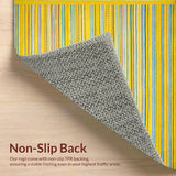 Ultra Soft Area Rug, Non Slip, Stain Resistant, Washable Area Rugs for Living Room, Bedroom, Chic Earthy Tones Design(Yellow)