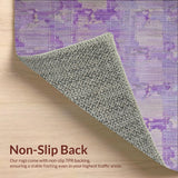 Ultra Soft Area Rug, Non Slip, Stain Resistant, Washable Area Rugs for Living Room, Bedroom, Coquette Ribbon Area Rug Sweet Lavish Aesthetic Accent Carpet(Purple)