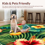 Ultra Soft Area Rug, Non Slip, Stain Resistant, Washable Area Rugs for Living Room, Bedroom, Exotic Rustic Patterned Harmony(Yellow)