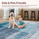 Chic Modern Swirling Visual Elements(Blue)
