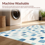 Ultra Soft Area Rug, Non Slip, Stain Resistant, Washable Area Rugs for Living Room, Bedroom, Blue Ribbon Rug:  Playful Decorative Bowknot Area Rug(Blue)