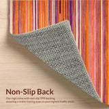 Ultra Soft Area Rug, Non Slip, Stain Resistant, Washable Area Rugs for Living Room, Bedroom, Playful Natural Fiber Aesthetic(Orange)