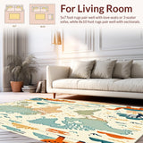 Beige with Cartoon Dinosaurs and Vintage Style World Map(Beige)