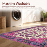 Ultra Soft Area Rug, Non Slip, Stain Resistant, Washable Area Rugs for Living Room, Bedroom, Abstract Modern Color Splash(Ivory)