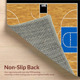 Ultra Soft Area Rug, Non Slip, Stain Resistant, Washable Area Rugs for Living Room, Bedroom, Vibrant Retro Sports Visuals(Brown)