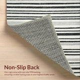 Ultra Soft Area Rug, Non Slip, Stain Resistant, Washable Area Rugs for Living Room, Bedroom, Modern Geometric Outdoor Carpet(Black)