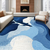 Ultra Soft Area Rug, Non Slip, Stain Resistant, Washable Area Rugs for Living Room, Bedroom, Apex Predator Kids Rug Coastal Ocean Theme Carpet for Playroom(Blue)