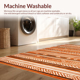 Ultra Soft Area Rug, Non Slip, Stain Resistant, Washable Area Rugs for Living Room, Bedroom, Vibrant Rustic Shag Appeal(Orange)