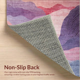 Ultra Soft Area Rug, Non Slip, Stain Resistant, Washable Area Rugs for Living Room, Bedroom, Pink Ombre Magic Carpet Ride(Purple)