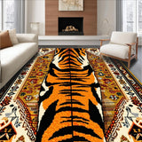Ultra Soft Area Rug, Non Slip, Stain Resistant, Washable Area Rugs for Living Room, Bedroom, Boho Camel Vintage Living Room Large Area Rug(Orange)