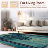 Elegant Low Pile Textured Style(Blue)