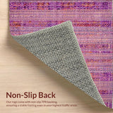 Ultra Soft Area Rug, Non Slip, Stain Resistant, Washable Area Rugs for Living Room, Bedroom, Aesthetic Bow Shaped Carpet Coquette Room Decor Uno Reverse Rug(Purple)