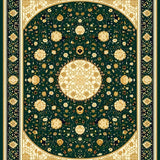 Ultra Soft Area Rug, Non Slip, Stain Resistant, Washable Area Rugs for Living Room, Bedroom, Rattan Round Placemat Rustic Hand Woven Area(Green)
