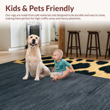 Ultra Soft Area Rug, Non Slip, Stain Resistant, Washable Area Rugs for Living Room, Bedroom, Sleek Contemporary Cheetah Aesthetic(Gray)