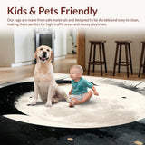 Lunar Eclipse Area Taupe & Cream Moon Phase Witchy Accent(Gray)