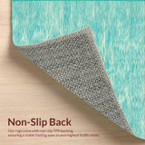 Ultra Soft Area Rug, Non Slip, Stain Resistant, Washable Area Rugs for Living Room, Bedroom, Stylish Mint Green Geometric Touch(Blue)