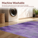 Ultra Soft Area Rug, Non Slip, Stain Resistant, Washable Area Rugs for Living Room, Bedroom, Luxurious Gradient Ripple Effect(Purple)