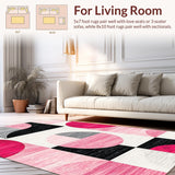 Trendy Wavy Modern Motif Fusion(Pink)
