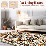 Ultra Soft Area Rug, Non Slip, Stain Resistant, Washable Area Rugs for Living Room, Bedroom, Southwest Aztec Cream Entryway Non-Slip Rug(Beige)