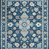 Ultra Soft Area Rug, Non Slip, Stain Resistant, Washable Area Rugs for Living Room, Bedroom, Chic Vintage Blue Aesthetic(Blue)