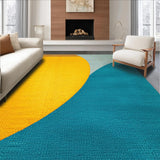 Ultra Soft Area Rug, Non Slip, Stain Resistant, Washable Area Rugs for Living Room, Bedroom, Contemporary Splash Design Bedroom Area Rug(Yellow)