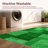 Ultra Soft Area Rug, Non Slip, Stain Resistant, Washable Area Rugs for Living Room, Bedroom, Cozy Green Shag Rug for Teen Bedroom(Green)
