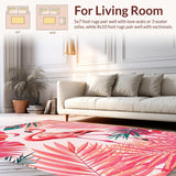 Vibrant Green Monstera Leaf Motif(Pink)