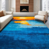 Ultra Soft Area Rug, Non Slip, Stain Resistant, Washable Area Rugs for Living Room, Bedroom, Stylish Abstract Cloud Formation(Blue)