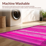 Ultra Soft Area Rug, Non Slip, Stain Resistant, Washable Area Rugs for Living Room, Bedroom, Stylish Contemporary Animal Pattern(Pink)