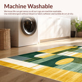 Ultra Soft Area Rug, Non Slip, Stain Resistant, Washable Area Rugs for Living Room, Bedroom, Tonal Geometric Fluffy for Living Area(Yellow)
