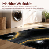 Ultra Soft Area Rug, Non Slip, Stain Resistant, Washable Area Rugs for Living Room, Bedroom, Artistic Wild Animal Theme(Black)