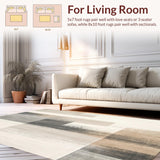 Beige & Grey Abstract Kitchen Runner(Beige)