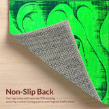 Ultra Soft Area Rug, Non Slip, Stain Resistant, Washable Area Rugs for Living Room, Bedroom, Luxurious Modern Fluffy Design(Green)