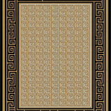 Ultra Soft Area Rug, Non Slip, Stain Resistant, Washable Area Rugs for Living Room, Bedroom, Elegant Classic Lattice Pattern(Gold)