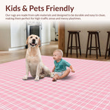 Playful Modern Shaggy Tiled Design(Pink)