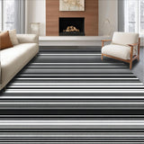 Ultra Soft Area Rug, Non Slip, Stain Resistant, Washable Area Rugs for Living Room, Bedroom, Rustic Layered Graphic Motif(Black)