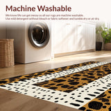 Ultra Soft Area Rug, Non Slip, Stain Resistant, Washable Area Rugs for Living Room, Bedroom, Playful Rustic Safari Design(Brown)
